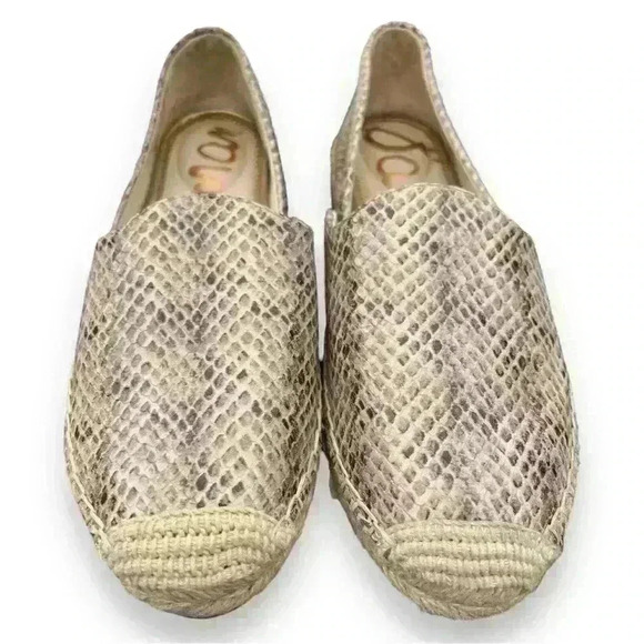 New Sam Edelman Kesia Snake Print Espadrilles Size 8.5 - Picture 3 of 11